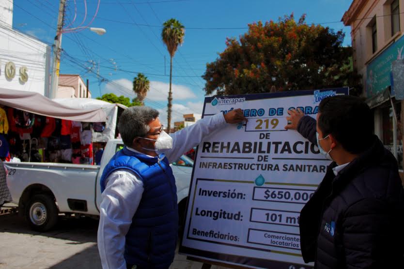 Proyecta interapas inversión de 6.5 MDP para infraestructura sanitaria en Centro Histórico.