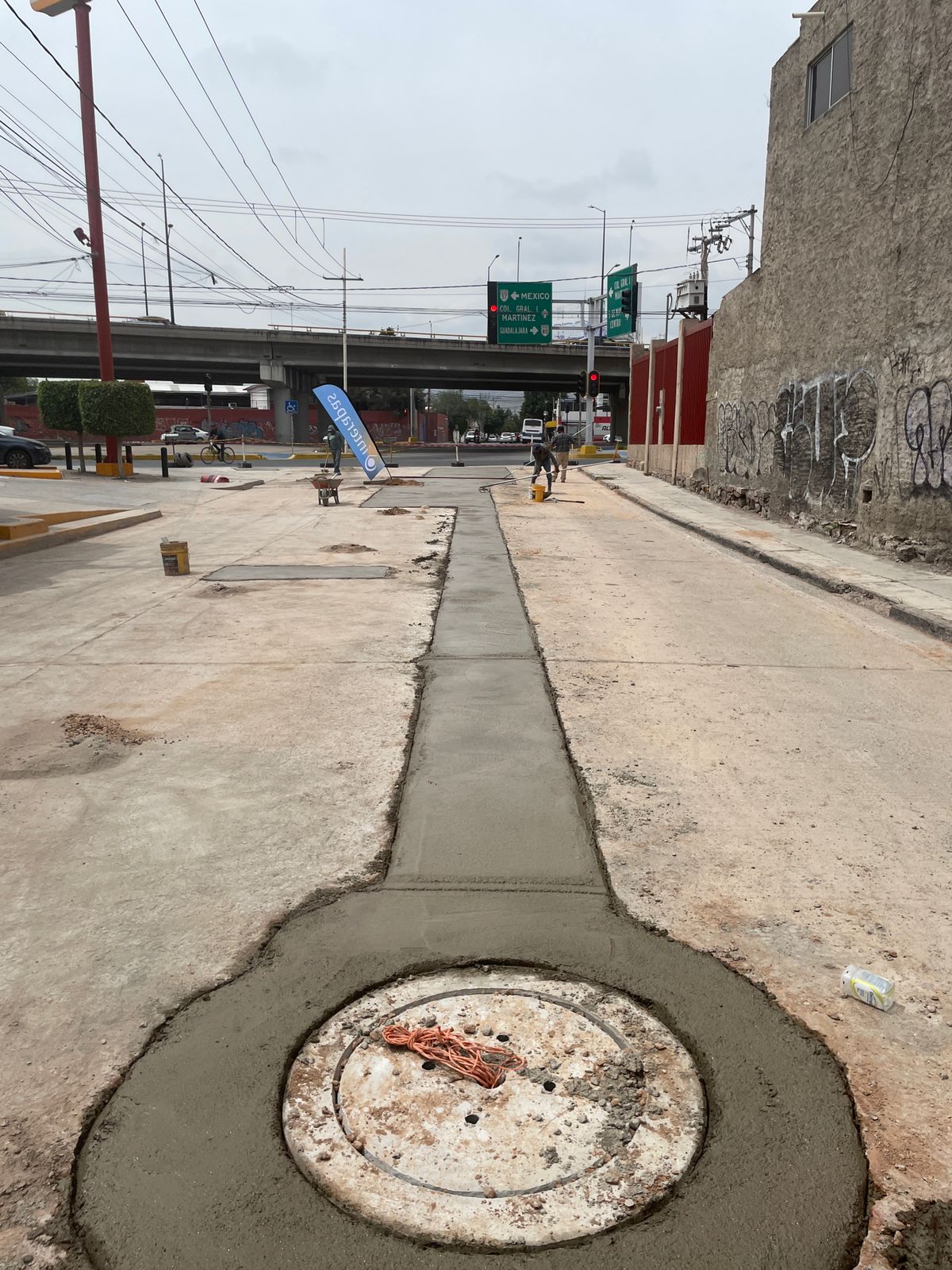 Lista rehabilitación sanitaria de la Calle 5 de Mayo, en San Juan de Guadalupe