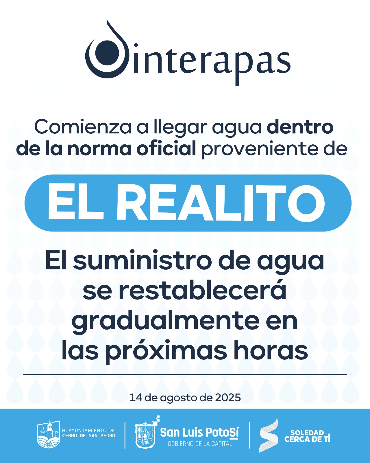 Agua de “El Realito” ya cumple con la norma de calidad: Interapas
