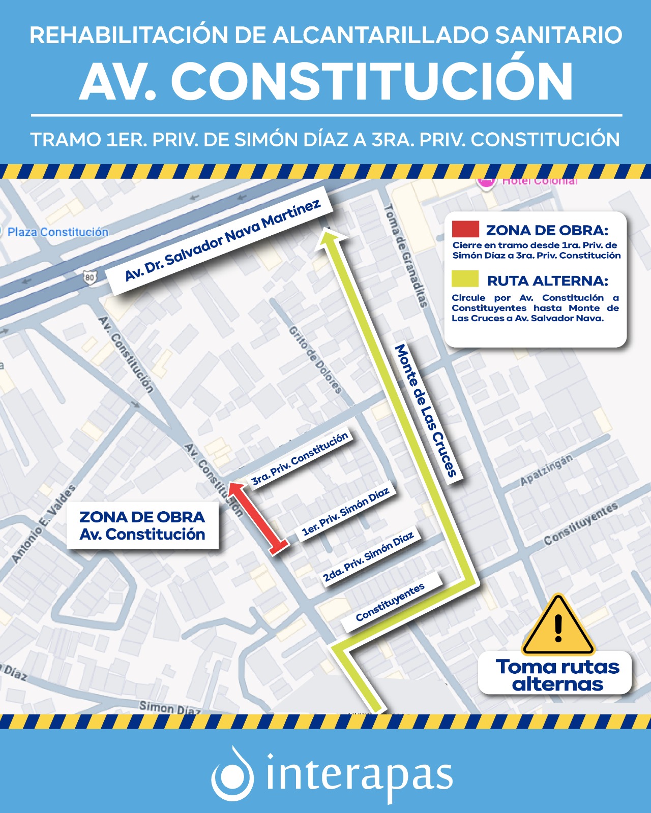 Interapas inicia rehabilitación sanitaria en Constitución para mitigar riesgos de salud pública